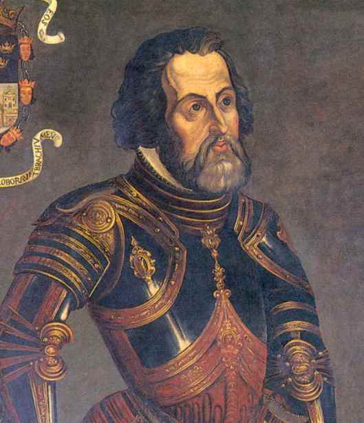 Hernán Cortés, fue en la mitología precolombina, la encarnación de una de las principales deidades venidas de Oriente, del país de Aztlán, a través del mar.